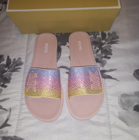Michael Kors MK Slides Sandals - Picture 2 of 12